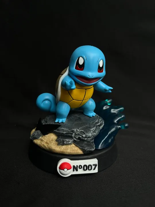 Squirtle - Figura de Ação Colecionável Feito em Resina e pintado a mão