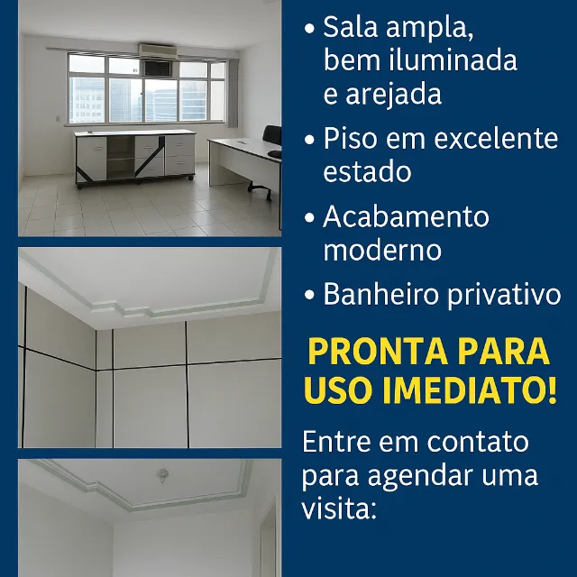 VENDO OU ALUGO: Sala Comercial para Aluguel - Andar Alto com Vista Privilegiada!