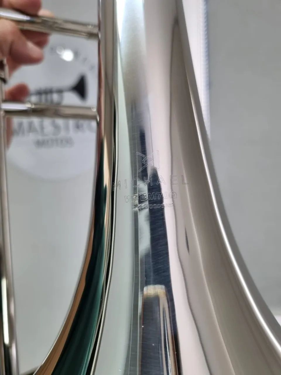 Trombone De Vara Michael C/ Rotor Niquelado NOVO NF - 10X no cartão - Envio p/ todo Brasil - Foto 5