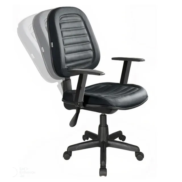 Cadeira Back System Diretorzinha Costurada Preta Braços Reguláveis Confortável 32996