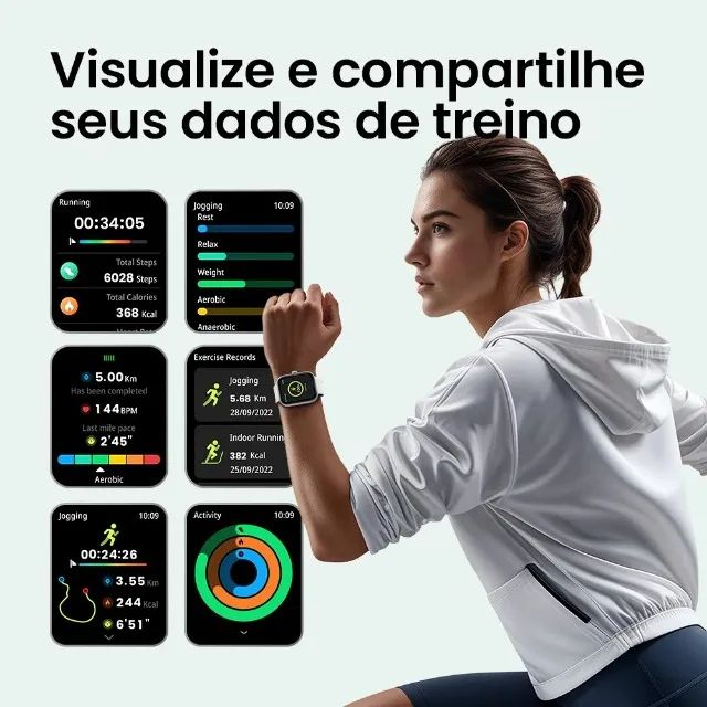 Relógio Smartwatch Haylou Watch 4 Com Gps Prateado Silver - Foto 3