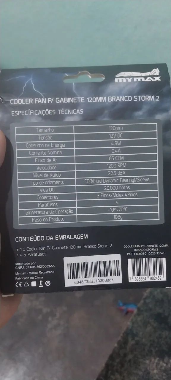 Kit com 5 Ventoinhas de 120mm para pc mymax 65cfm led - Foto 3