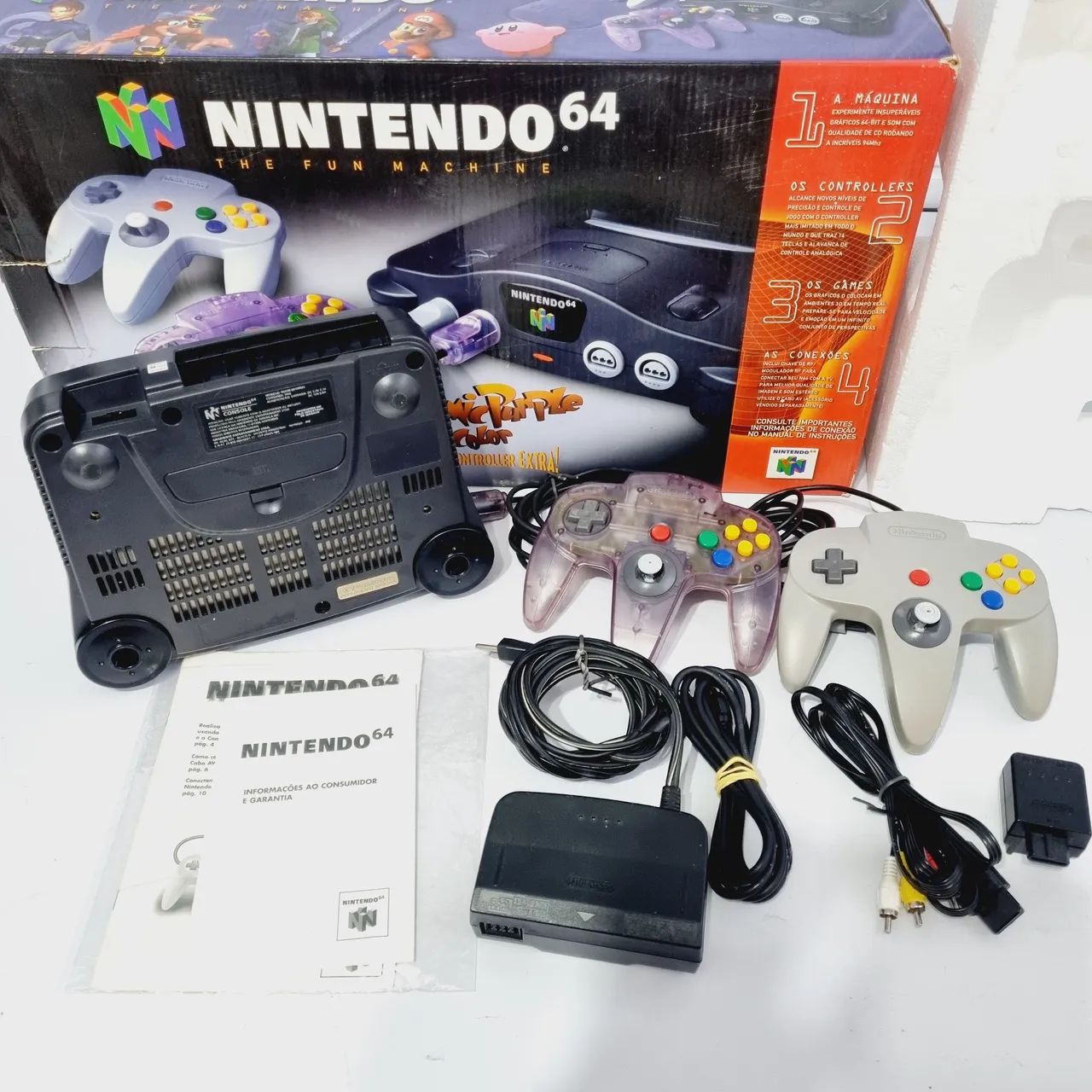 NINTENDO 64 ATOMIC PURPLE LONG BOX Gradiente - Foto 5