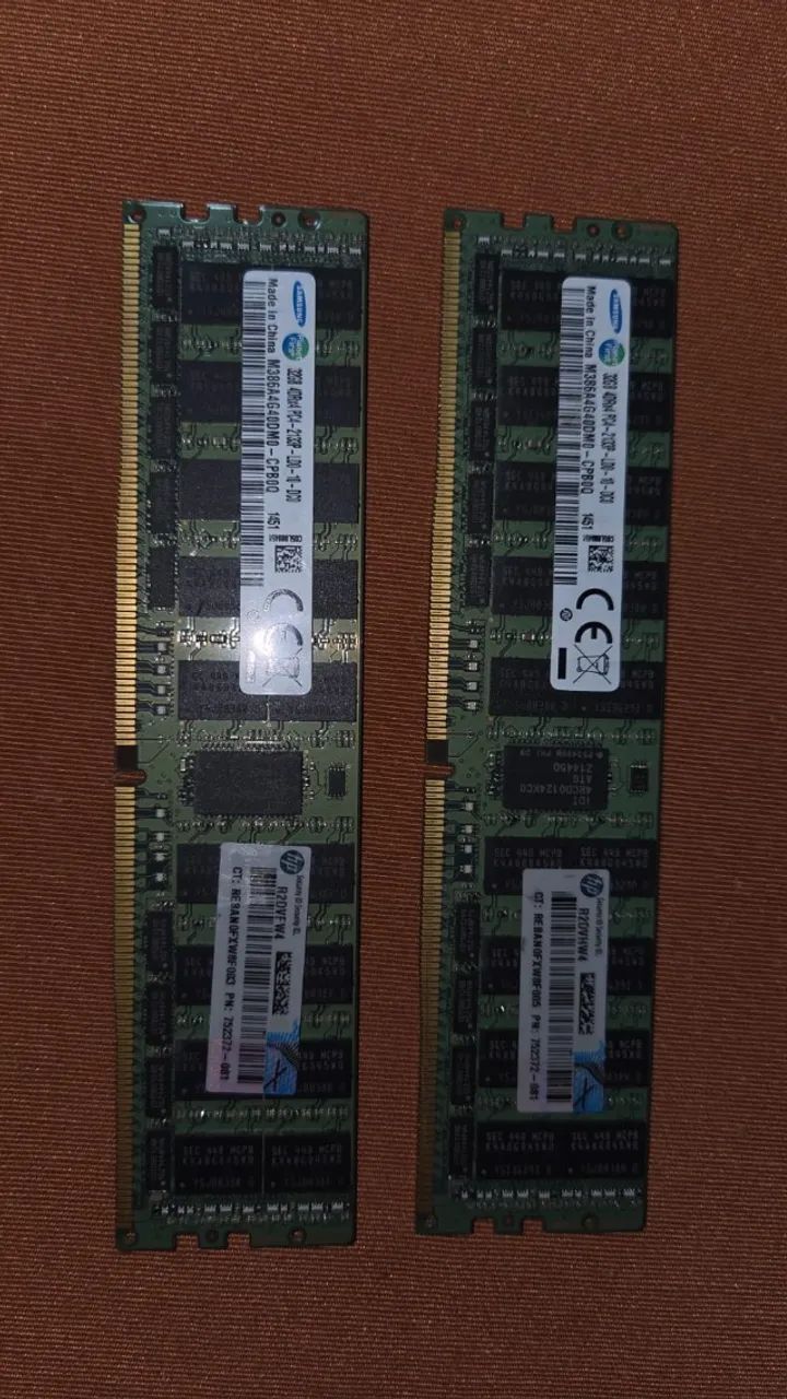 PAR de Memória 32GB DDR4 ECC de Alto Desempenho! servidor Xeon total 64GB