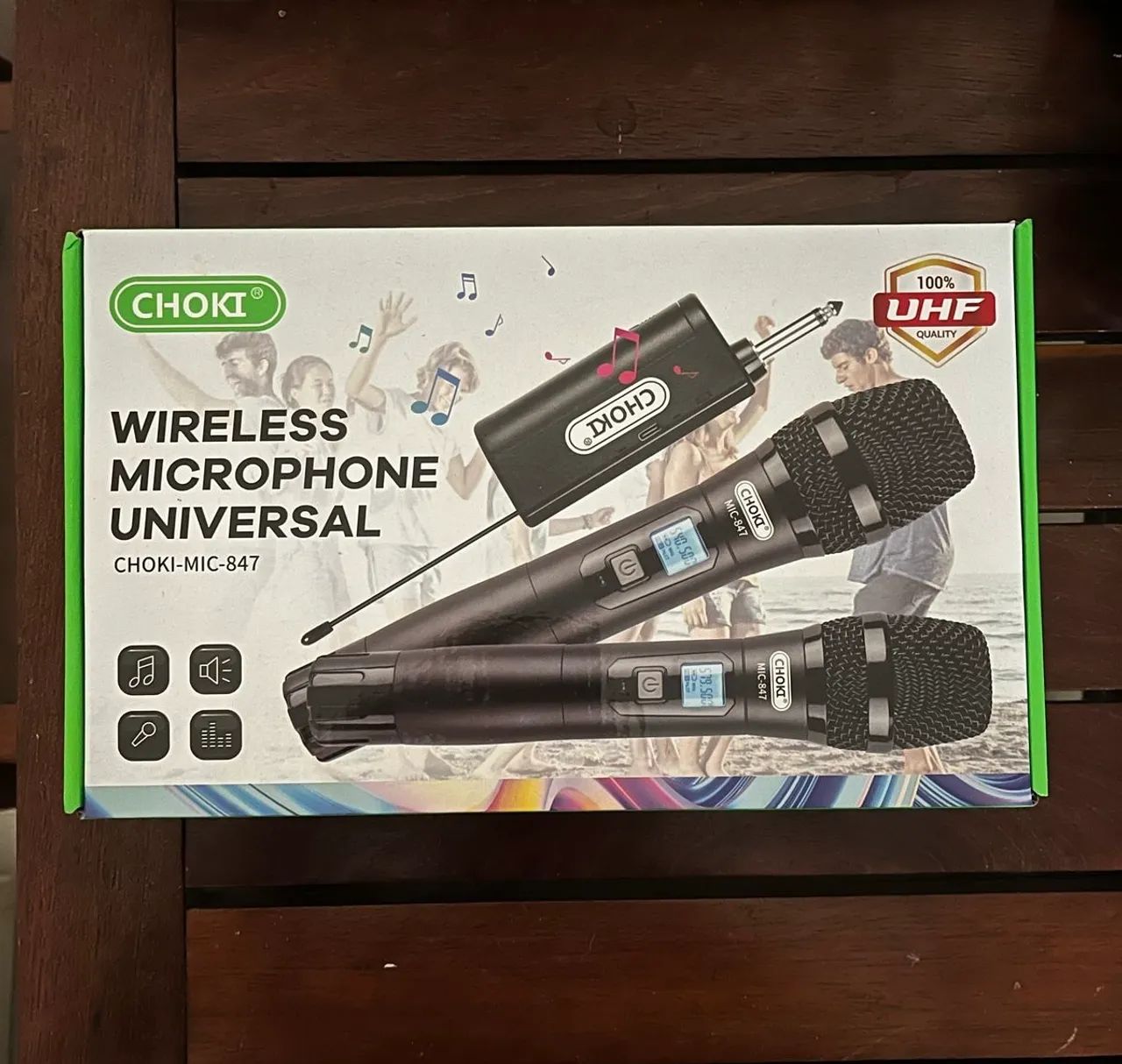 Microfone Sem Fio CHOKI MIC-847 - Universal e de Alta Qualidade (UHF)