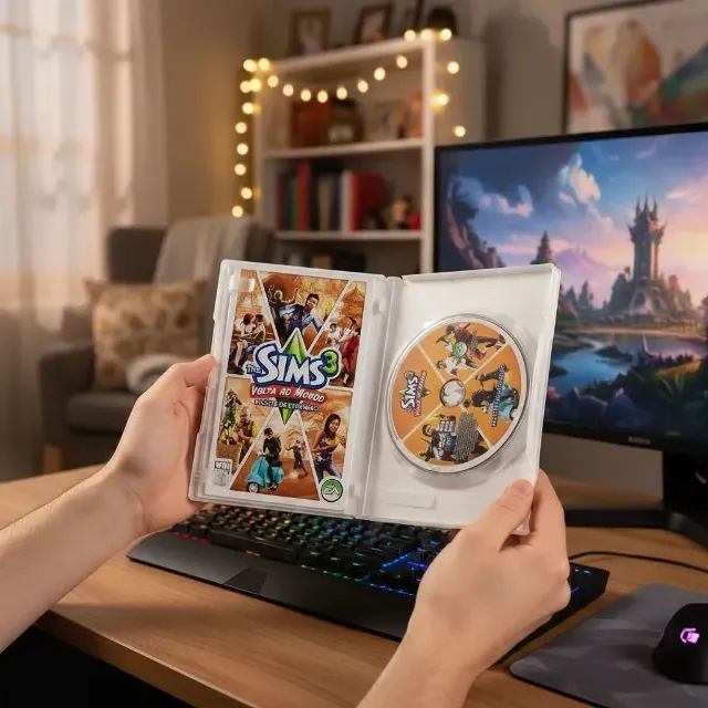 jogo the sims 3 volta ao mundo pacote de expansão midia fisica original - Foto 4