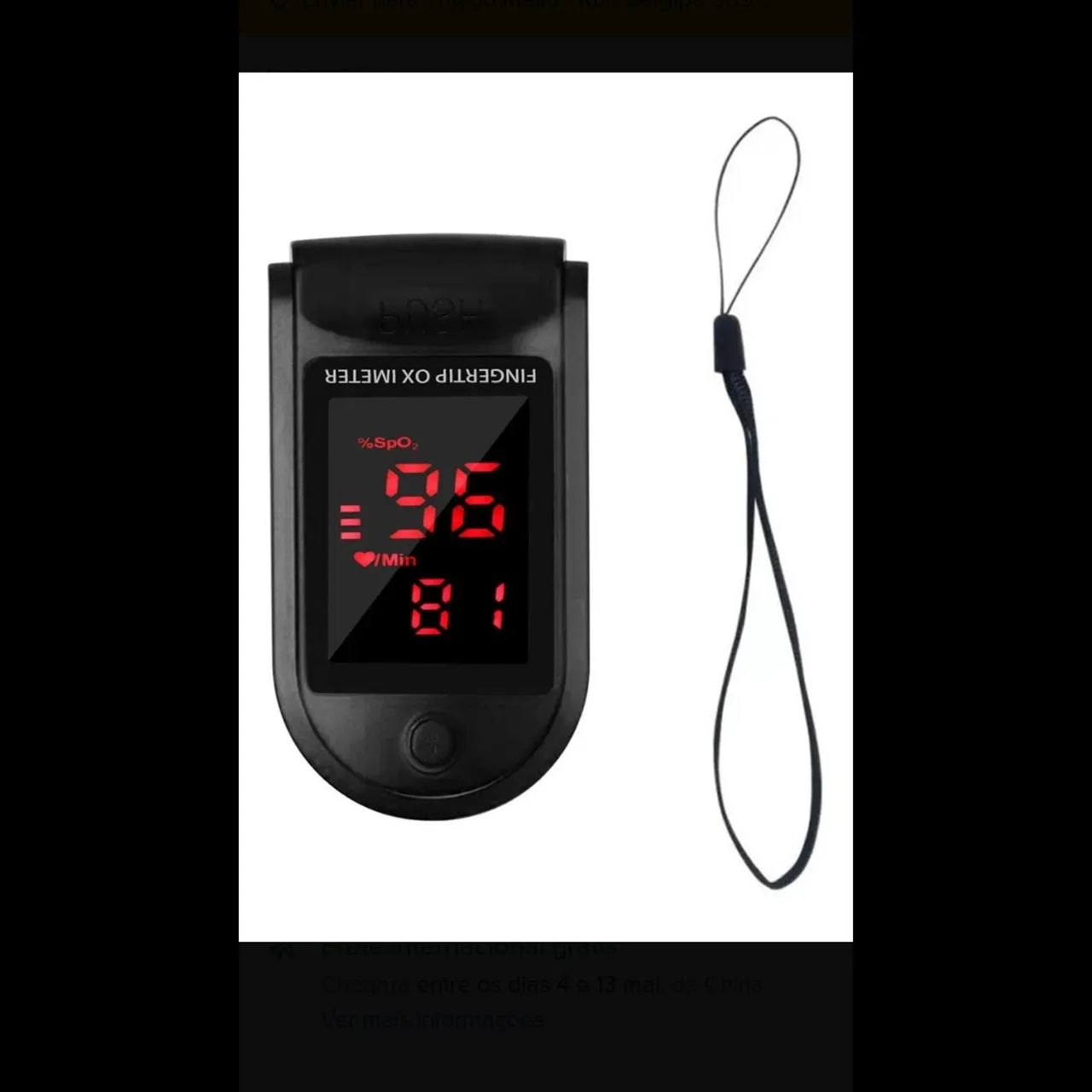 OXÍMETRO PORTÁTIL APARELHO SATURAÇÃO SANGUÍNEO  - Foto 2