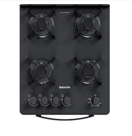 Fogão de Piso Suggar 4 Bocas Mesa de Vidro Neo Max Preto - Bivolt - Foto 3