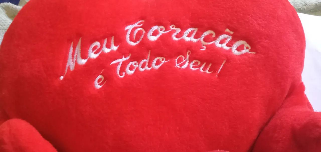 Coração pelúcia com porta retrato  - Foto 2
