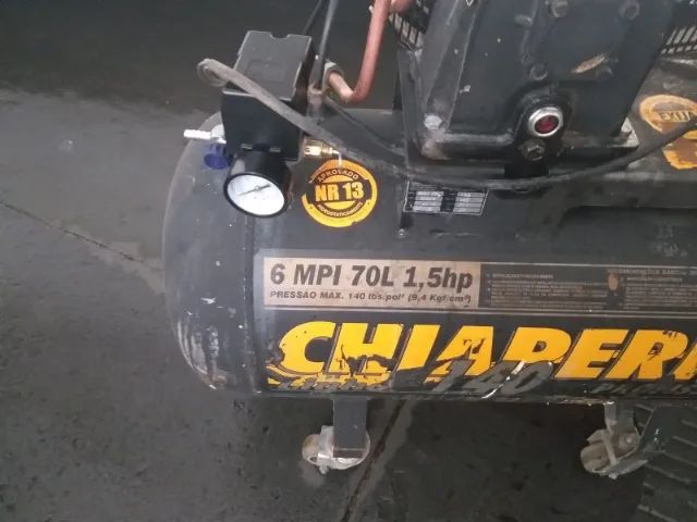 COMPRESSOR DE AR CHIAPERINI 6MPI 70L 1,5HP 140LBS - Foto 2