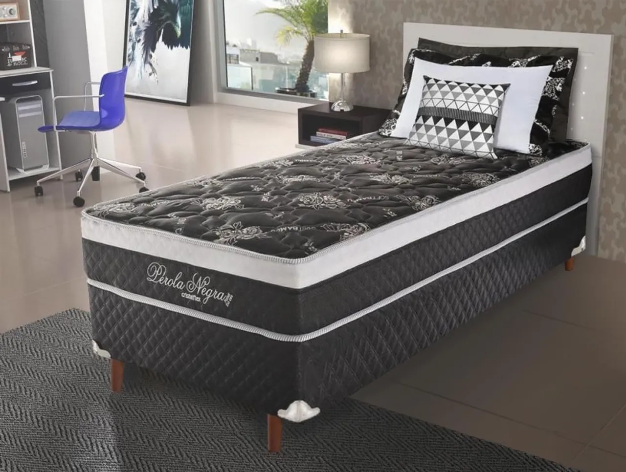 Cama Box Casal Peroba Negra