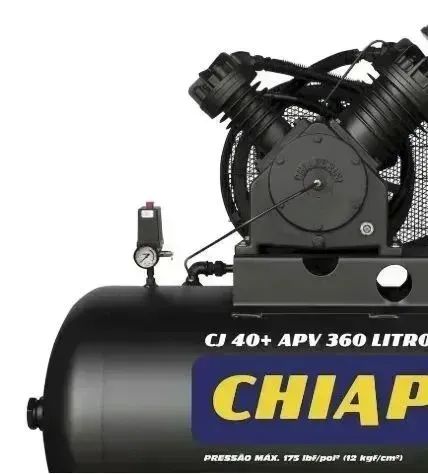 Compressor de Ar 360 litros alta pressão 40 pes pcm 360 litros - Chiaperini CJ 40+ APV - Foto 3