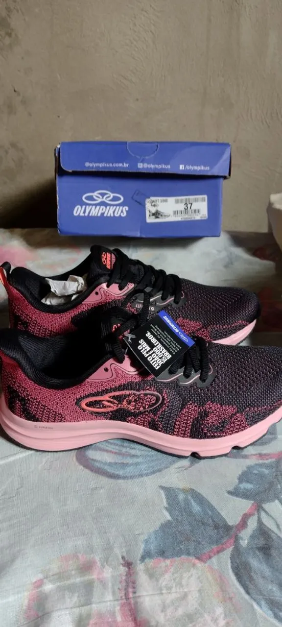 Tênis Olympikus Feminino - Preto e Rosa - 37