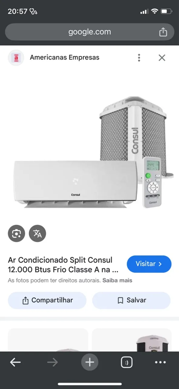 Ar Condicionado Split Consul 12.000 BTUs Frio