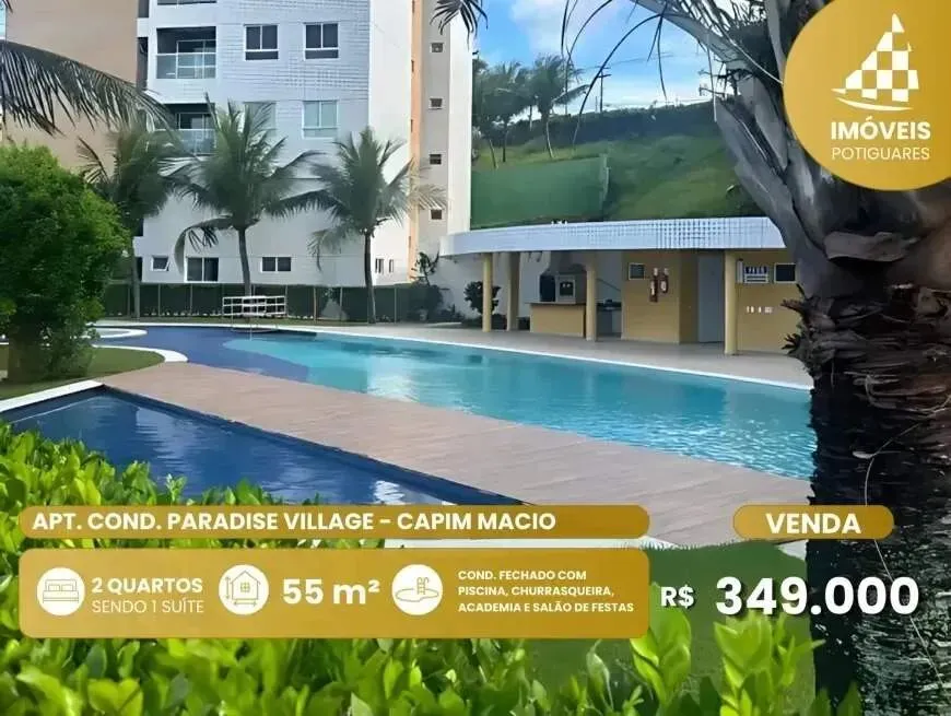 Apartamento à venda, 2 quartos, 1 suíte, 1 vaga, Capim Macio - Natal/RN