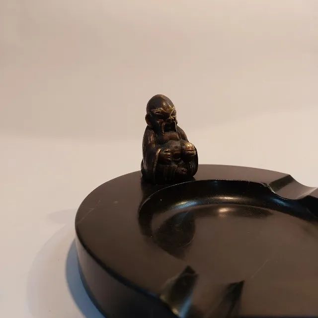 CINZEIRO em MARMORE e BRONZE, ANTIGO. - Foto 4