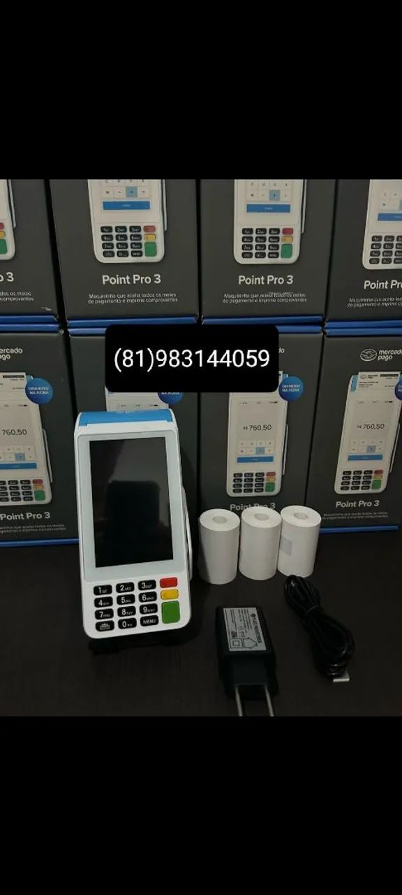 Maquininha de cartão Point Pro 3 - Nova