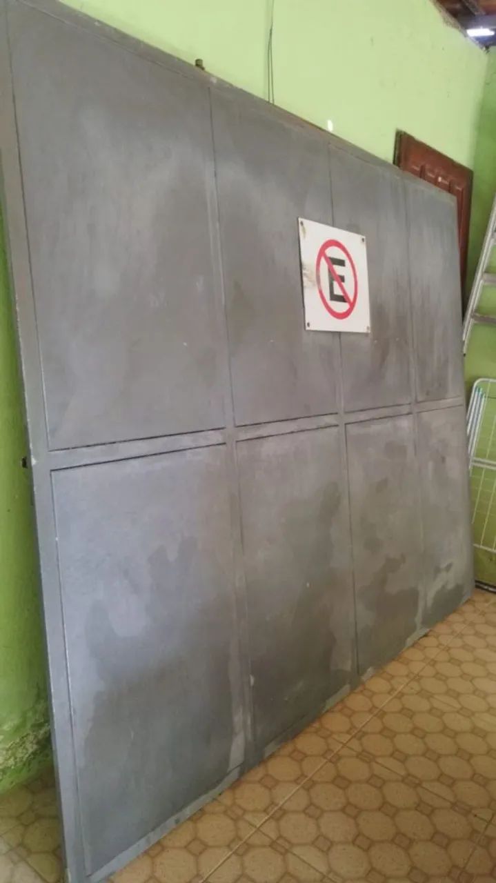 Portão galvanizado para garagem de correr.65690776343170123