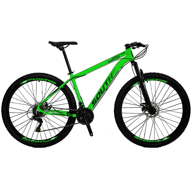 Bicicleta aro 29 Verde Bike Nova de Alumínio South 21 marchas 