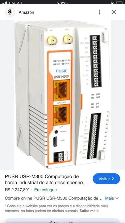 PUSR USR-M300 Computação de borda industrial de alto desempenho... - Foto 3