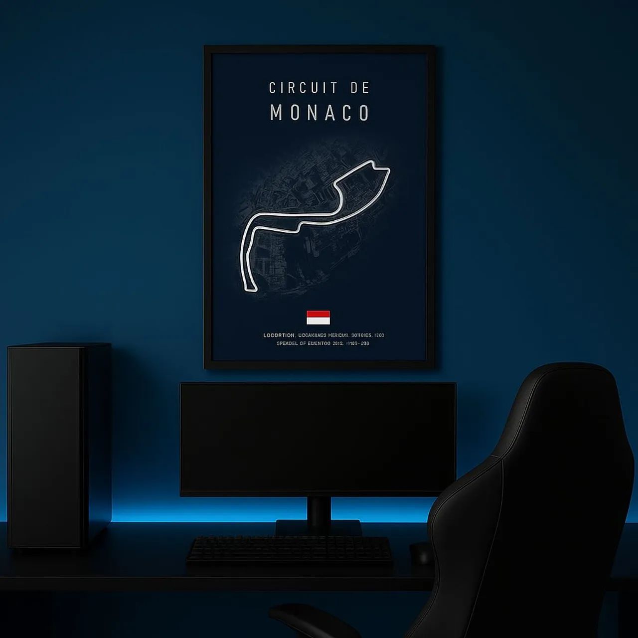 Quadro Decorativo F1 Mônaco 