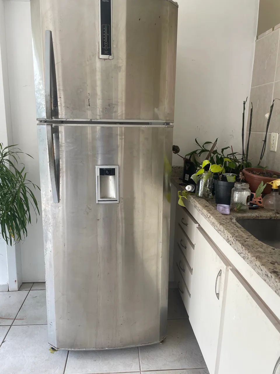 Geladeira inox grande 