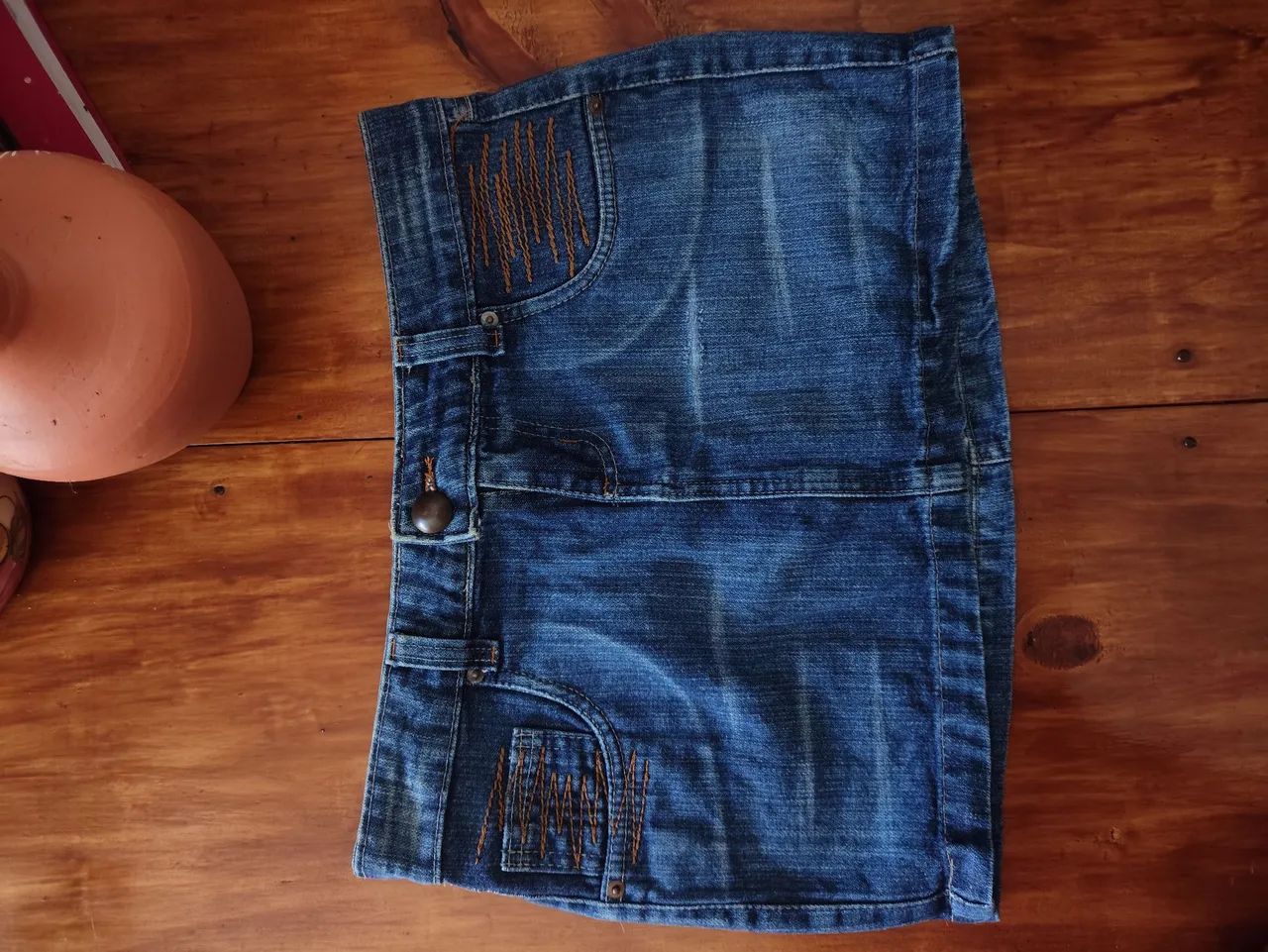 mini micro saia jeans curta anos 2000 y2k vintage - Foto 3