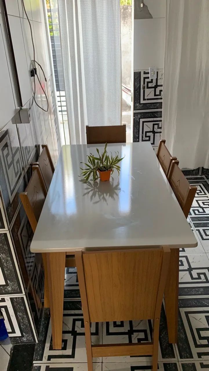 Mesa mdf 6 cadeiras 