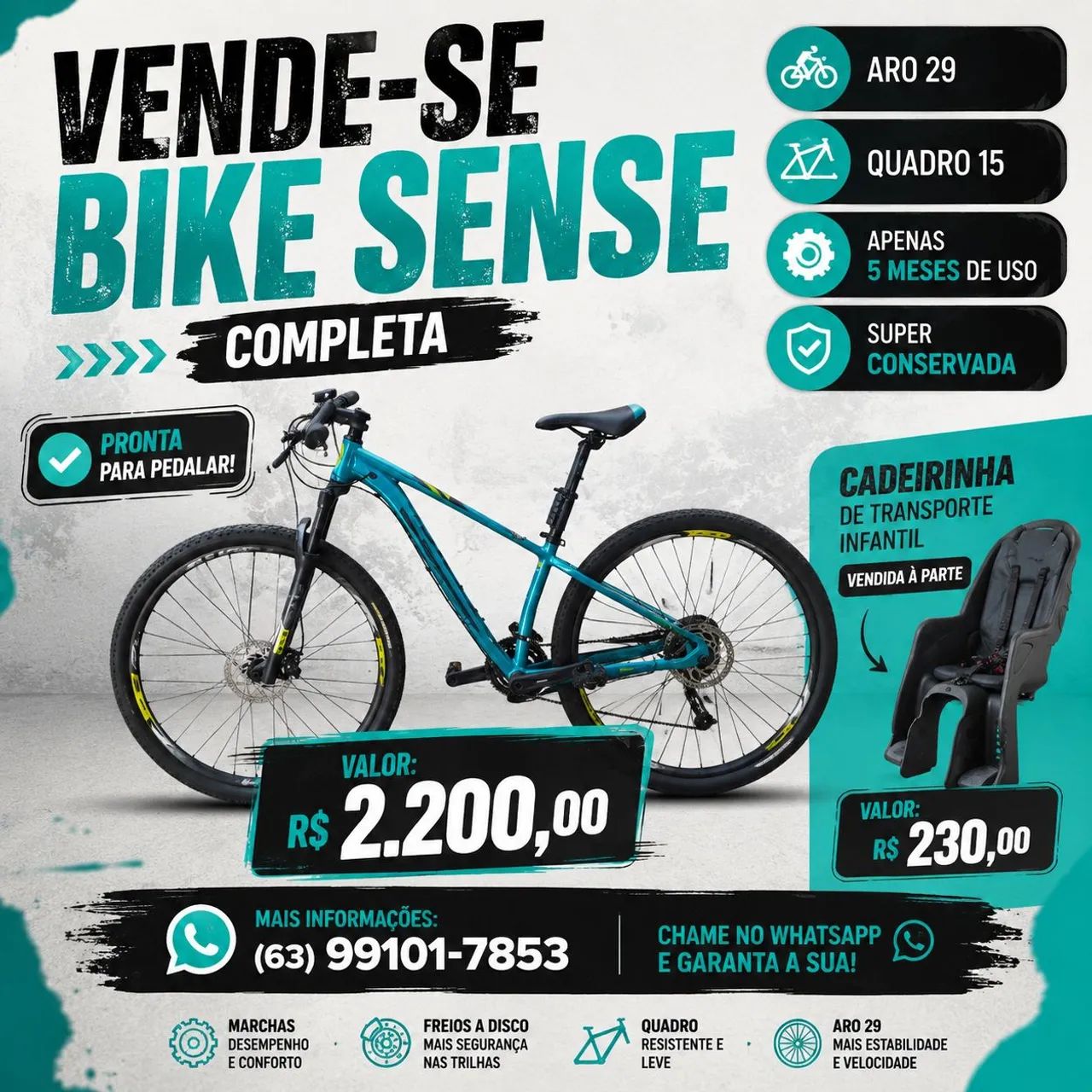 Bicicleta aro 29 Sense Intense