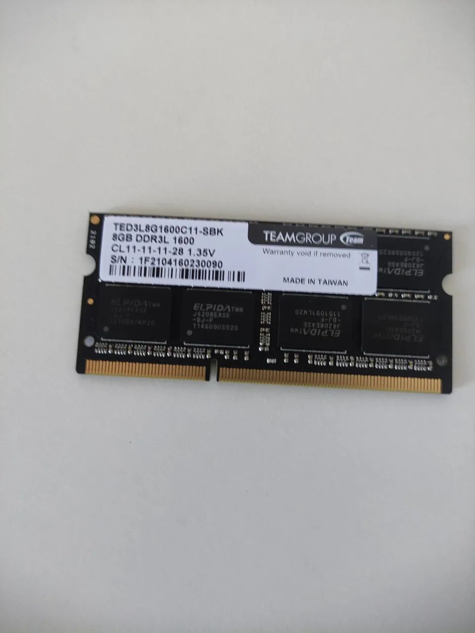 Memória 8 gb ddr3 de notebook 