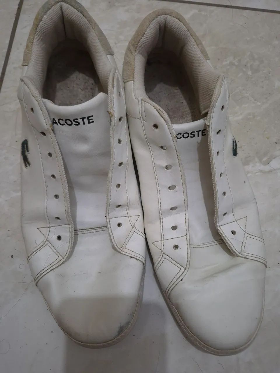 Tênis lacoste couro branco 42