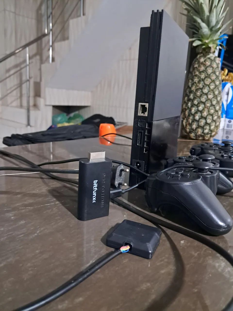 Ps2 com cabos e comtrole e opl - Foto 5