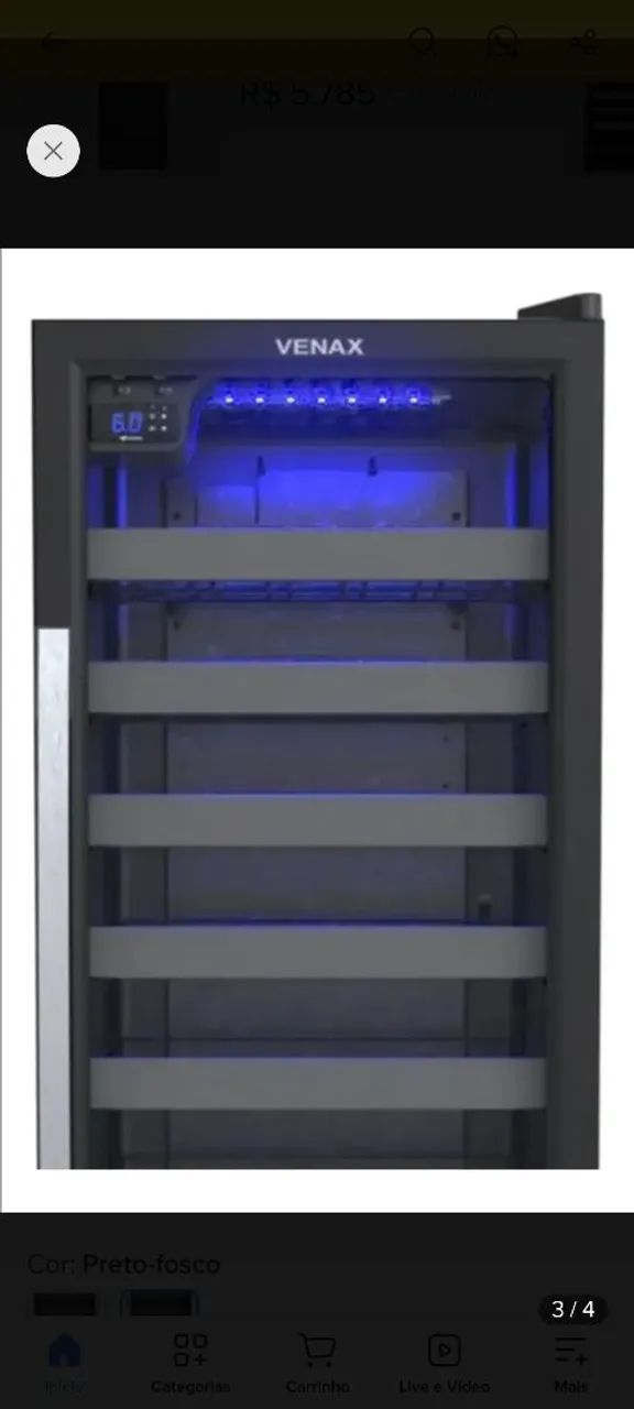 Adega Venax Piubelle 50 garrafas 220w - Foto 3