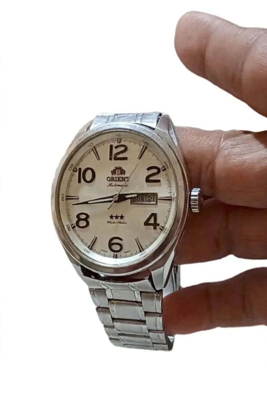 Relógio Orient Automático 469SS062 S2SX Prateado Masculino Aço Inoxidável - Foto 2