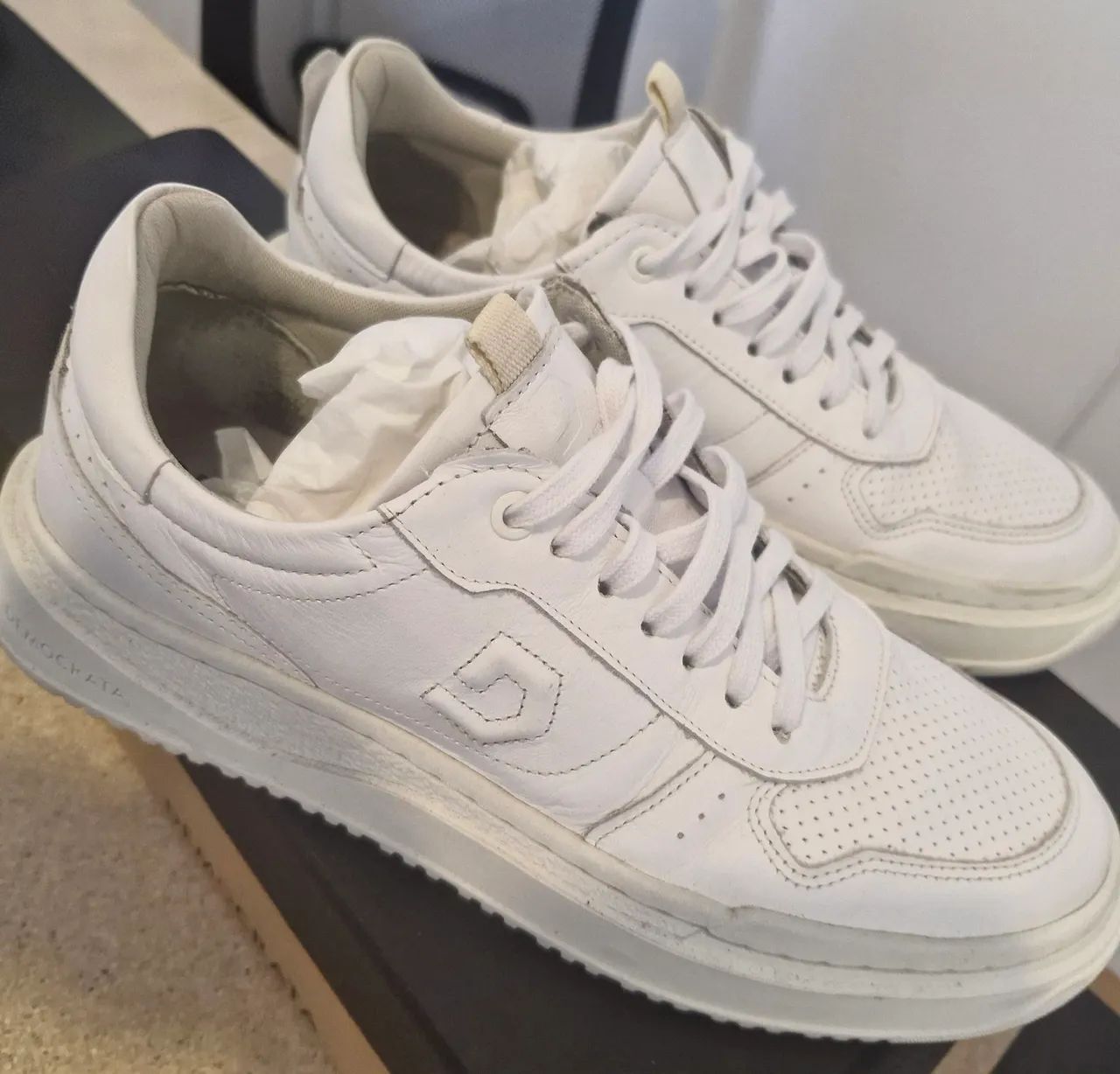 Tênis Democrata Denin Block Off White ,perfeito estado. - Foto 2
