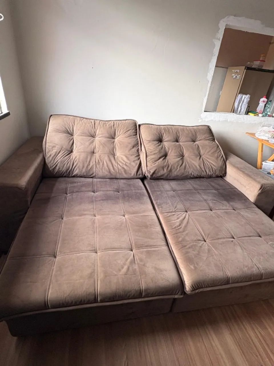 2.30m Brown Reclining and Extendable Sofa / Sofa Bed444757590367938564