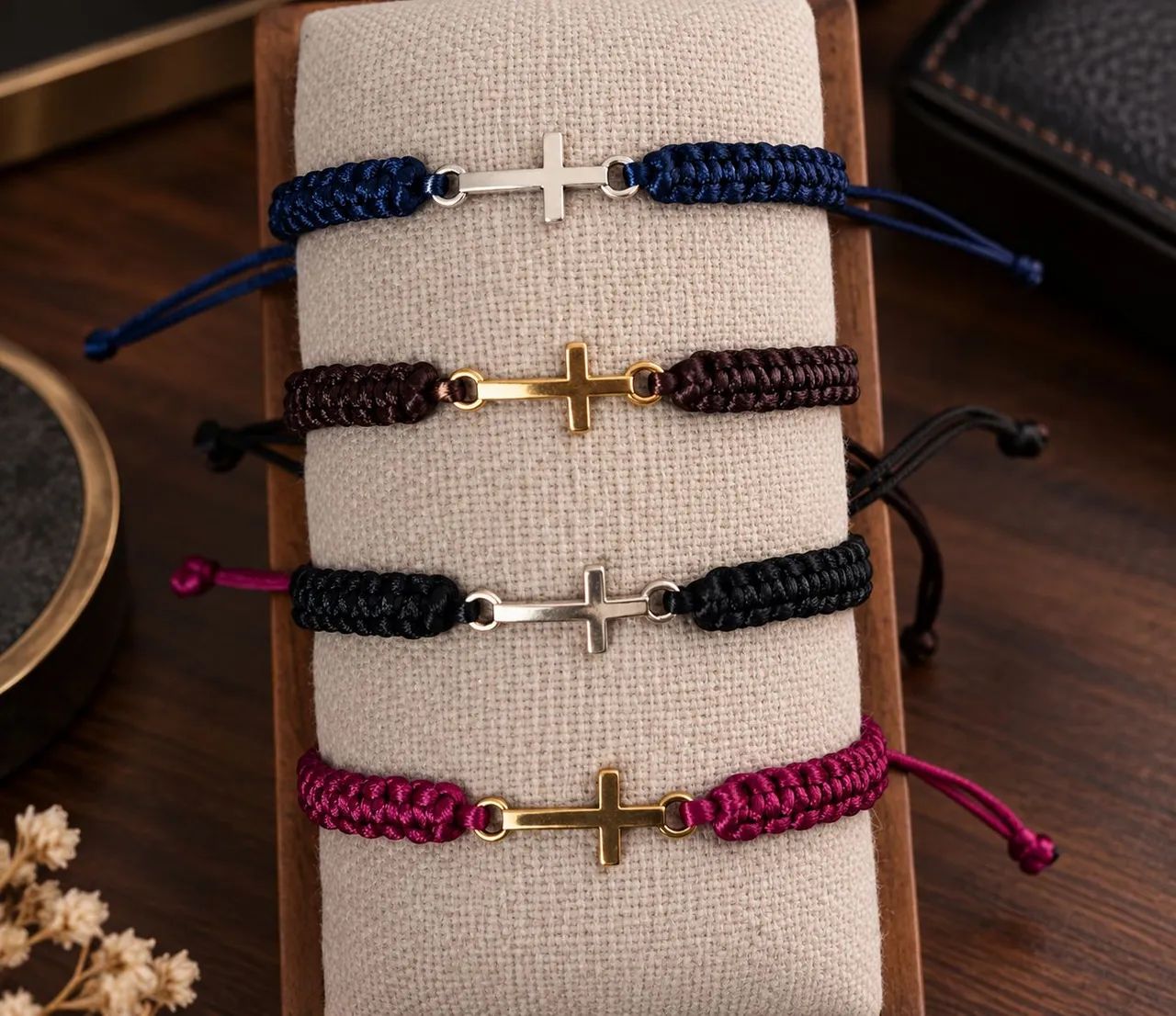 Pulseiras de Macramê com Cruz | SL Atelier & Store