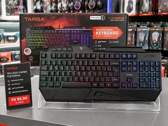 Teclado Gamer Rgb Com Teclas Antighosting Conexão USB