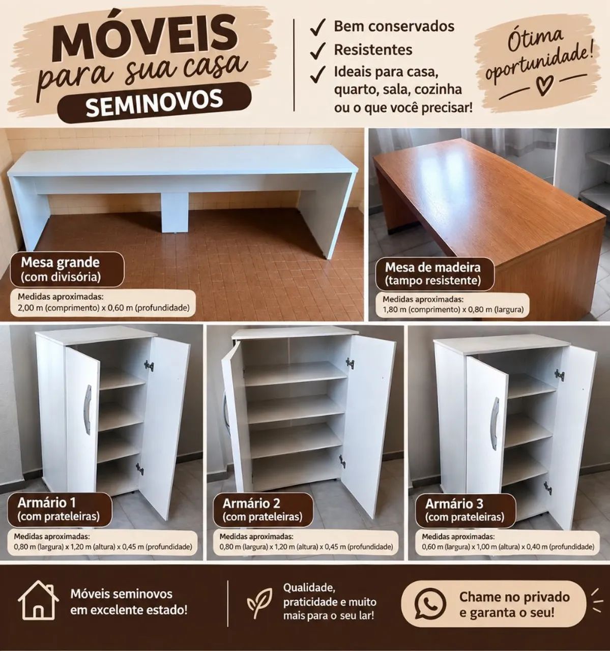Kit móveis seminovos 
