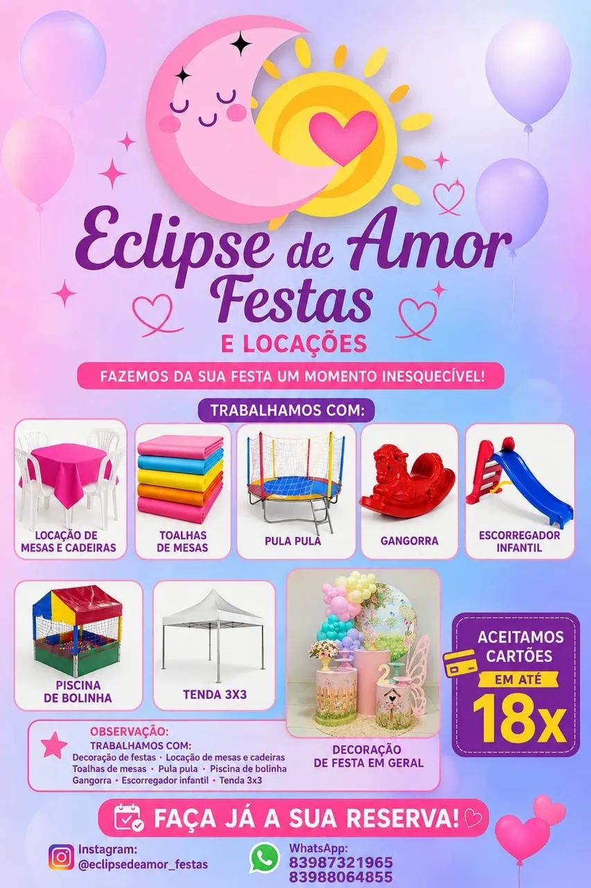 Locação de mesas e cadeiras, tenda, pula pula , piscina de bolinha  - Foto 2