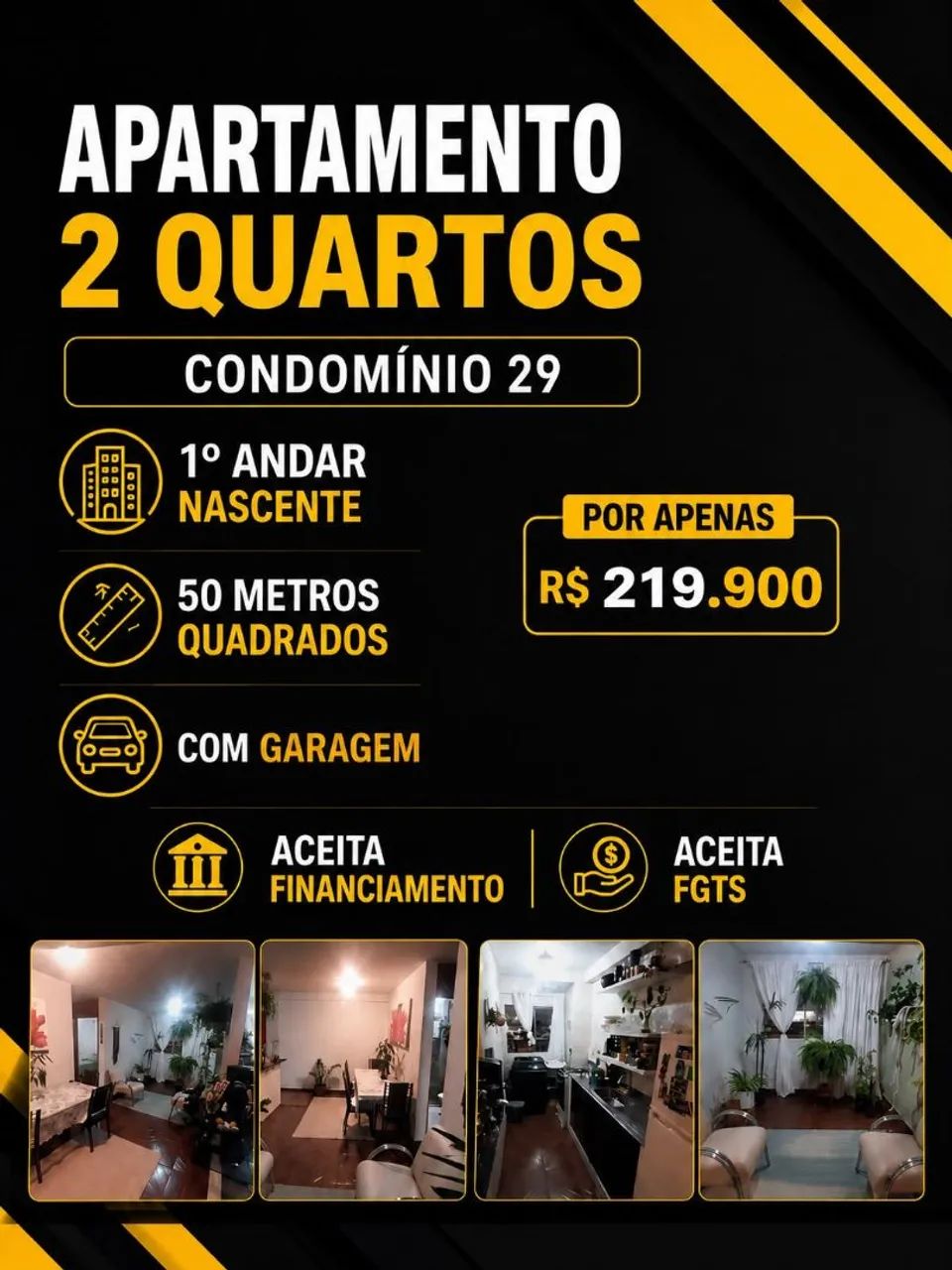 Apartamento  2 quartos com garagem 