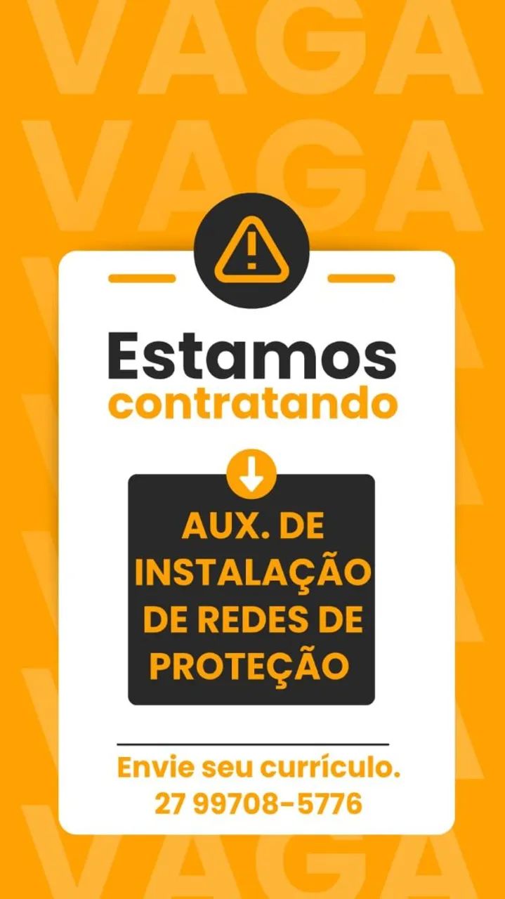 Auxiliar de Instalação de Redes de Proteção 