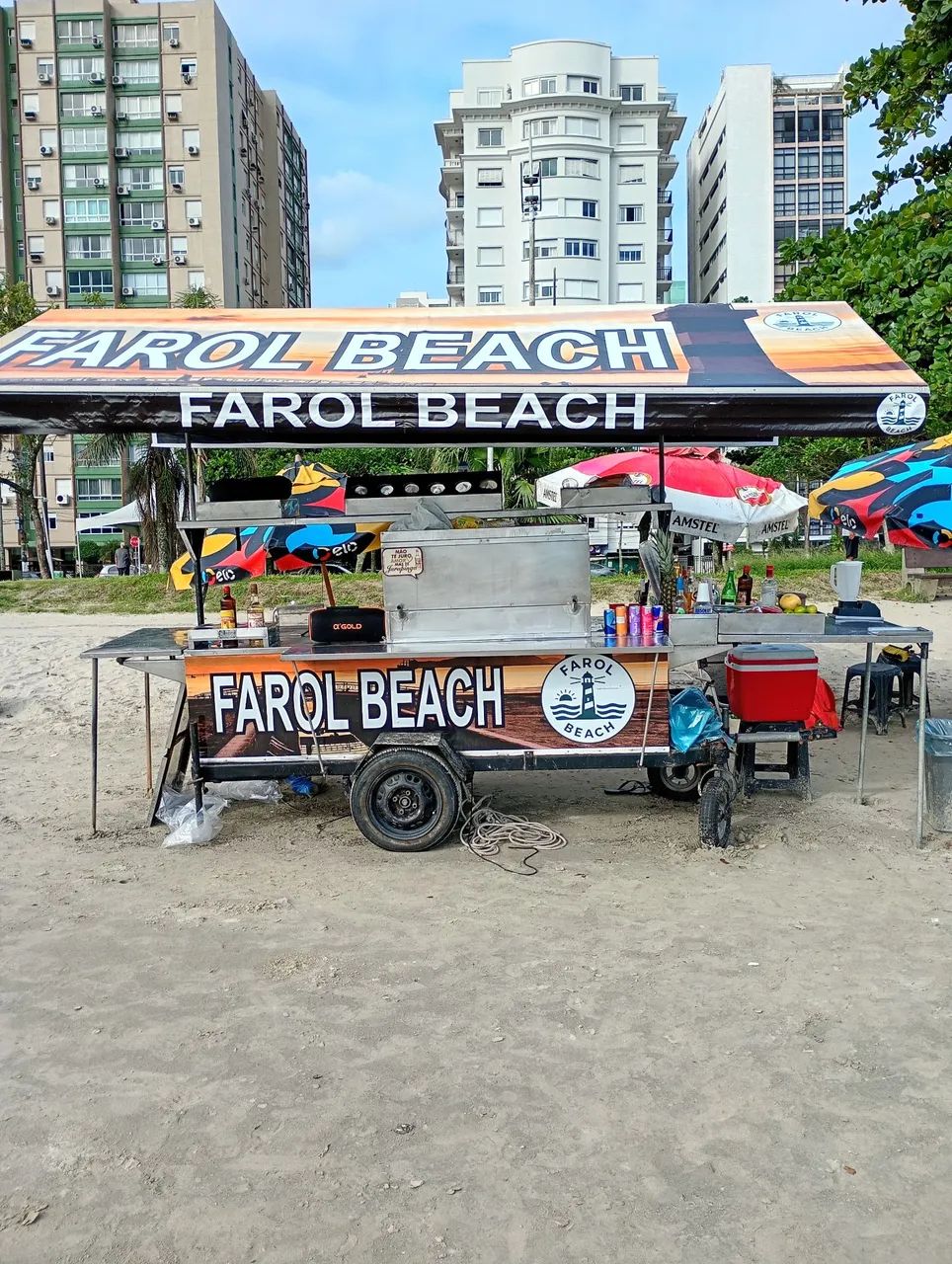 Carrinho de praia - Canal 6 - Santos/SP - Foto 3