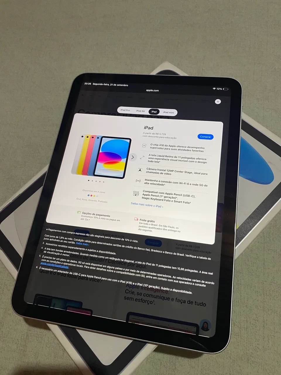 iPad 128 GB Prateado