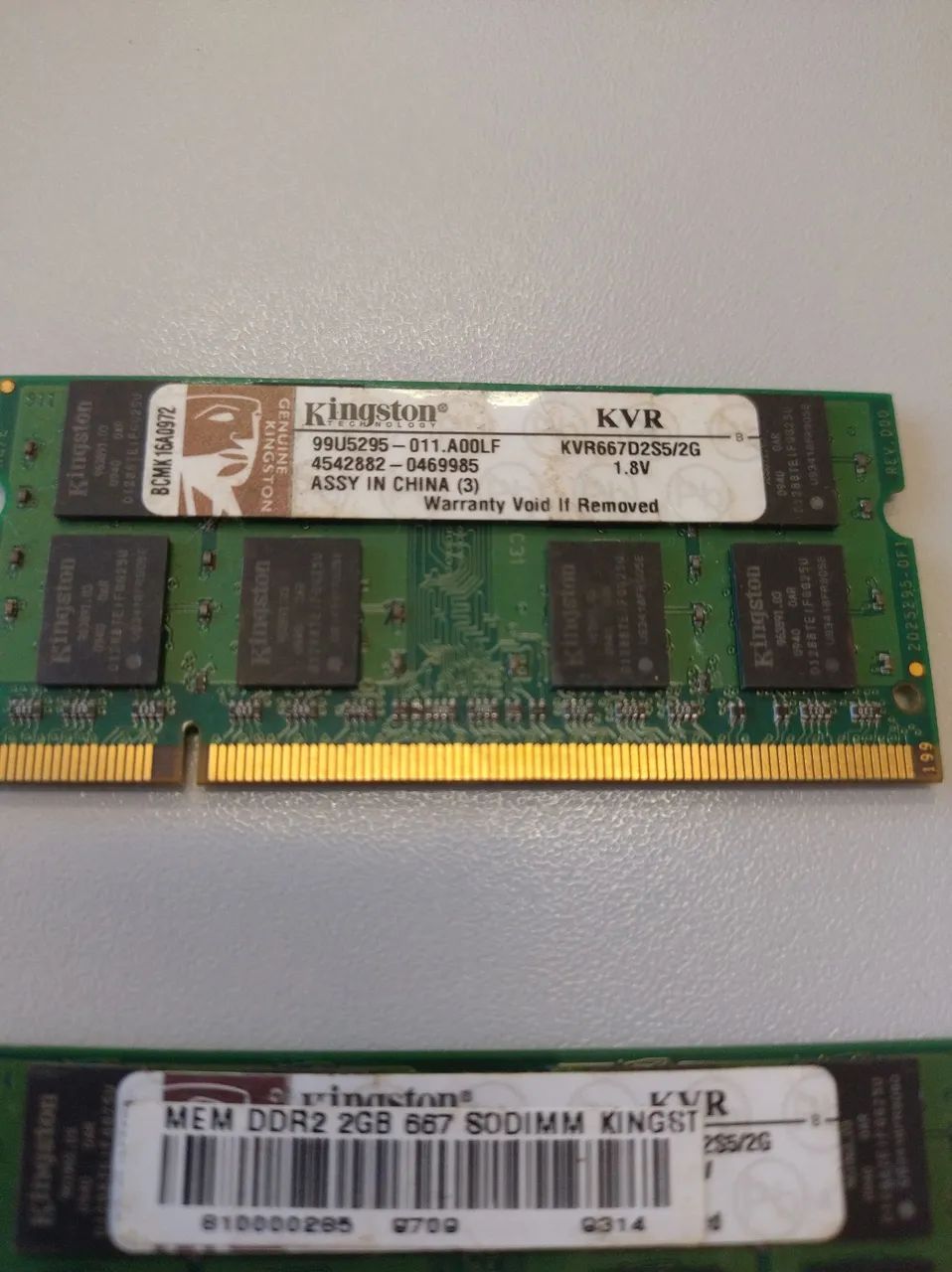 6 Memórias RAM 2GB cada DDR2 para Notebook -2 Hynix, 2 Kingston e 2 Smart - Foto 2