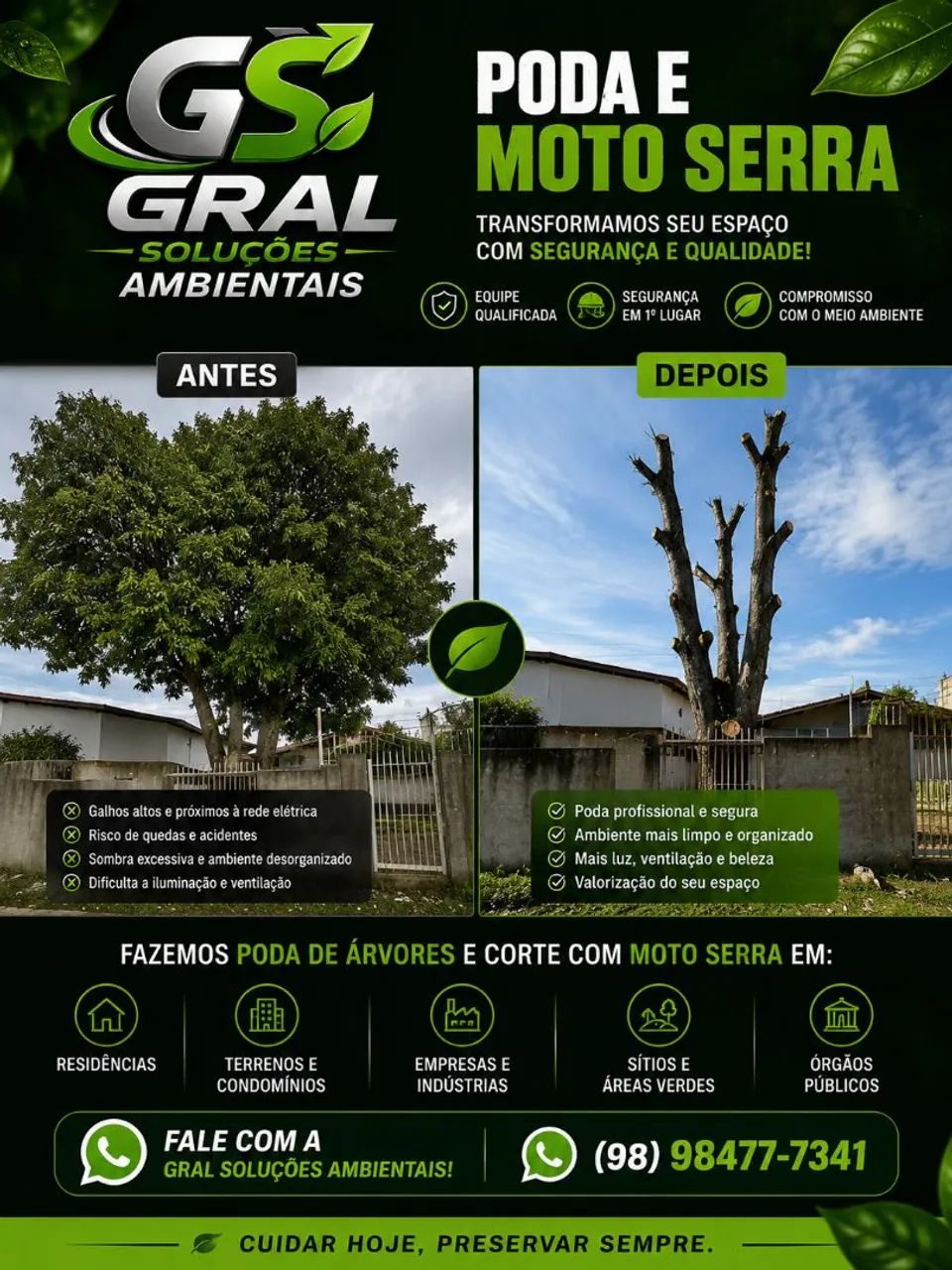 SERVIÇO DE PODA, MOTO SERRA - Foto 2