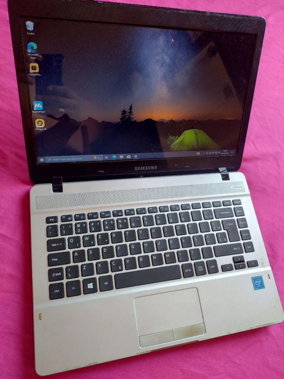 Notebook Samsung funcionando 