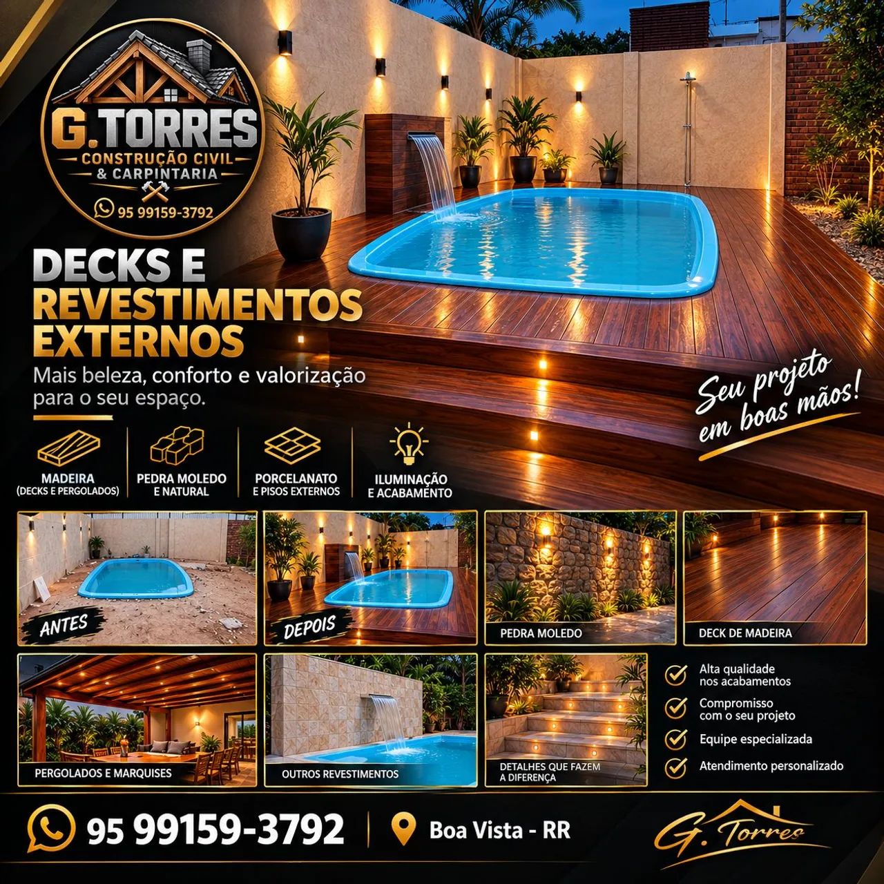 Decks , Pergolados e marquizes