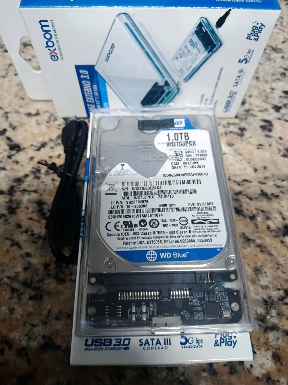HD externo USB 1000Gb 1Tb