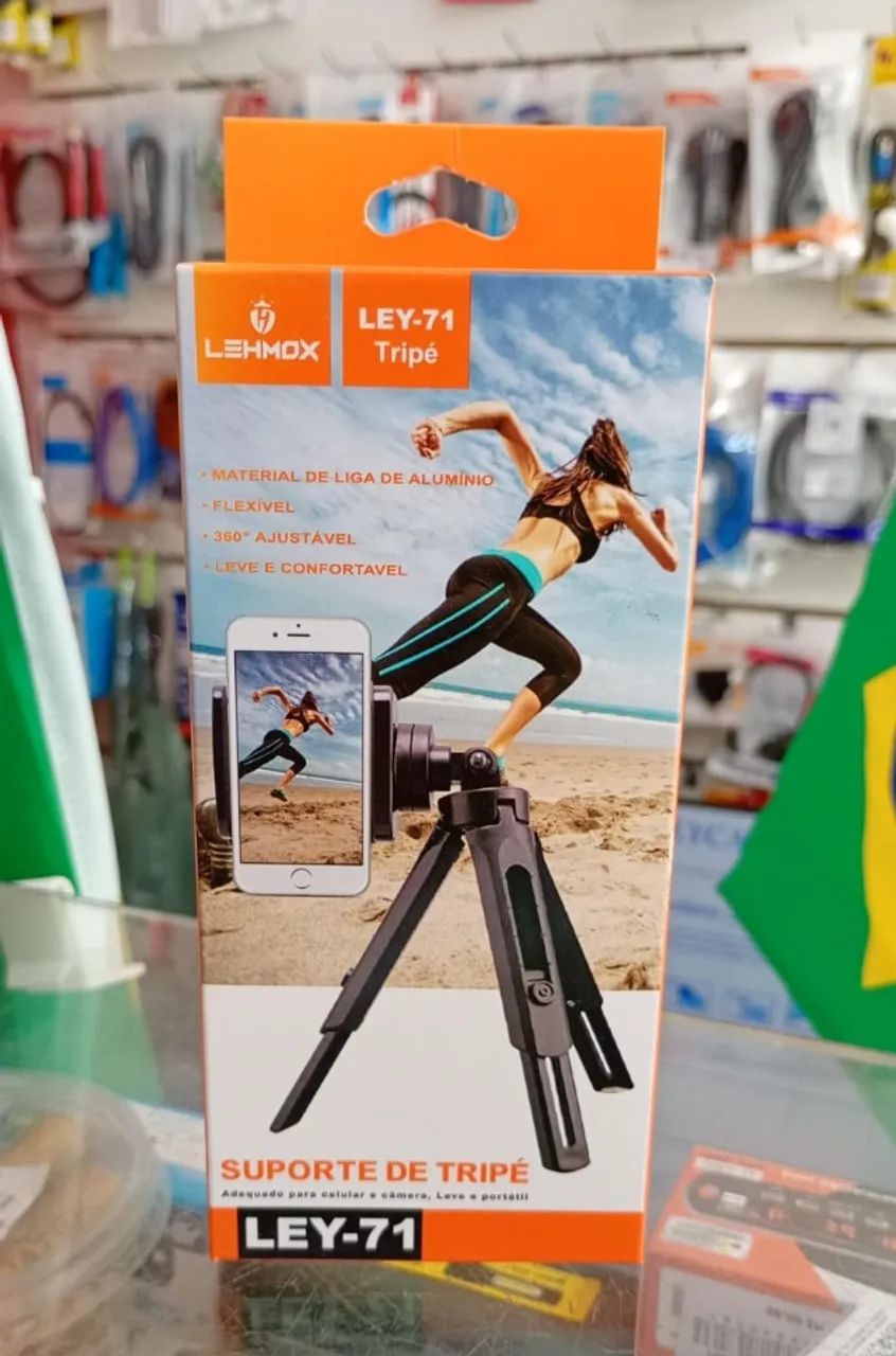 Mini Tripé Suporte De Mesa Para Celular E Câmera Portátil - Novo